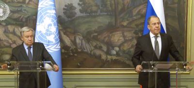Генеральный секретарь ООН Антониу Гутерриш и министр иностранных дел РФ Сергей Лавров провели пресс-конференцию по результатам переговоров в Москве.