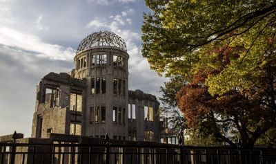 Дом в японском городе Хиросиме, подвергшийся атомной бомбардировке 6 августа 1945 года.