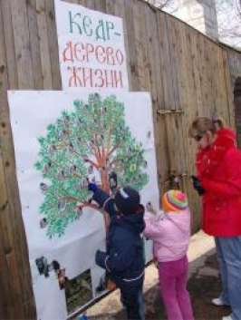 Чудо-дерево, которые придумали участники акции в зоосаде «Приамурский»