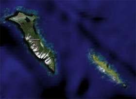 Командорские острова. Фото спутника maps.google.com
