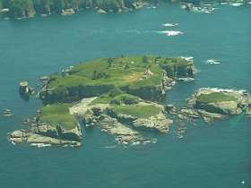Вид на остров Татуш с вертолета. Фото авторов исследования