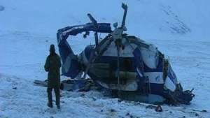 Фото вертолета Ми-8, разбившегося на Алтае 9 января. Фото: РИА Новости