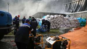 Продолжается ликвидация последствий аварии на Саяно-Шушенской ГЭС. Фото: РИА Новости