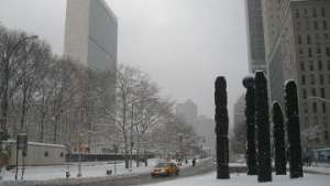 Штаб-квартира ООН прекратила работу из-за снегопада в Нью-Йорке. Фото: РИА Новости