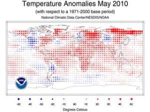 Планета Земля в мае &quot;прогрелась&quot; максимально за последние 130 лет, ускорив таяние льдов в Арктике. Фото: http://www.noaanews.noaa.gov/