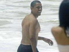 Барак Обама искупался в Мексиканском заливе. Фото с сайта derstandard.at