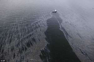 Разлив нефти. Фото AP с сайта http://www.oceanology.ru