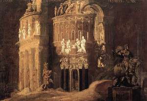 Франсуа де Номе. «Пейзаж с римскими развалинами» (XVII век).