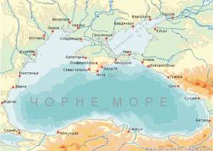 Черное море. Карта с сайта http://crimea-tour.ru