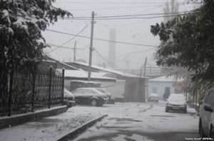 Снегопад в Душанбе. Фото: http://www.toptj.com
