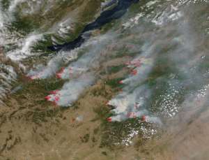 Лесные пожары в России со спутника. Фото: http://www.pryroda.gov.ua