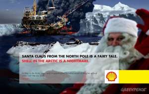 Shell номинирован на экологическую антипремию Public Eye Awards. Фото: Greenpeace