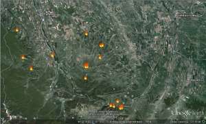 Первые горячие точки на карте России: Краснодарский край и Адыгея. Фото: http://www.greenpeace.org
