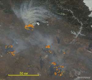 Крупнейшие лесные (и действующие на землях лесного фонда) пожары в Зейском и Магдагачинском районах Амурской области