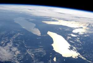 Великие озера с высоты МКС. Фото: ©NASA
