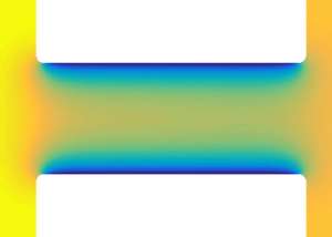 Схематичное изображение наноканала в тонкой мембране. Изображение: Sela Samin and Ren&amp;#233; van Roij / Physical Review Letters