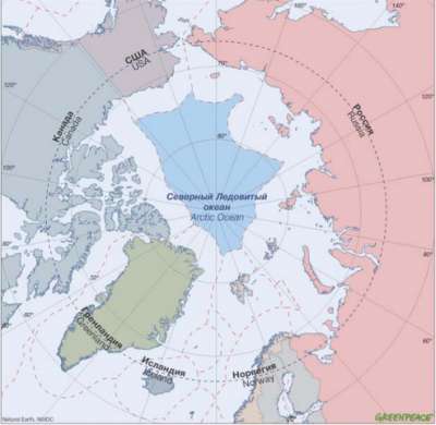 Голубым цветом выделена центральная часть Ледовитого океана, подпадающая под соглашение. Здесь введён мораторий на коммерческий вылов рыбы.