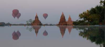 С этих воздушных шаров туристы могут любоваться изумительными пагодами в Мьянме. СOVID-19 нанес сокрушительный удар по туризму во всем мире. Фото: ООН/Ж.Цзянь 