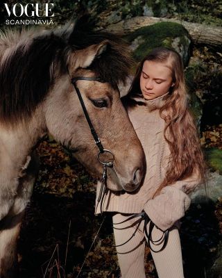 Грета Тунберг. Снимок с обложки первого номера Vogue Scandinavia. Фото: instagram.com/voguescandinavia