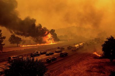 Ученые Гарвардского университета: дым от пожаров повлиял на рост заболеваемости COVID-19 в 2020 году. Фото: AP Photo / Noah Berger