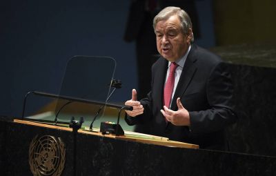 Генеральный секретарь ООН Антониу Гутерриш. Фото: Timothy A. Clary/Pool Photo via AP.