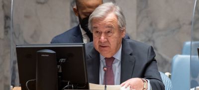 Генсек ООН Антониу Гутерриш на заседании Совета Безопасности. Фото ООН/Э.Дебебе.