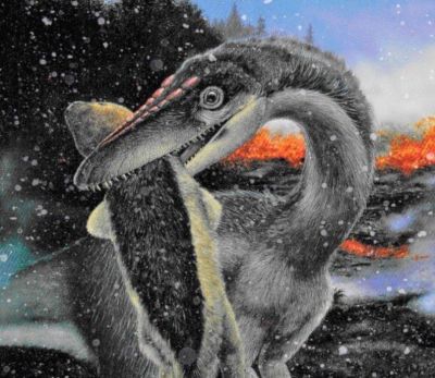 Ранний хищный динозавр поймал себе на обед раннее млекопитающее: эти две эволюционные линии возникли приблизительно в одно время, но их судьбы различались радикально. Иллюстрация: phys.org