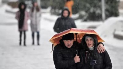 Люди идут под зонтом во время ледяного дождя. Архивное фото РИА Новости / Илья Питалев.