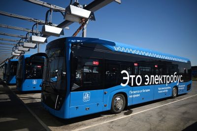 В этом году 10 российских регионов получат в сумме 284 электробуса, а также зарядные станции для них. Фото: РИА Новости.