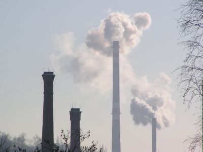 На истощение озона влияет окись хлора, которая является продуктом заводов, предприятий промышленности. 