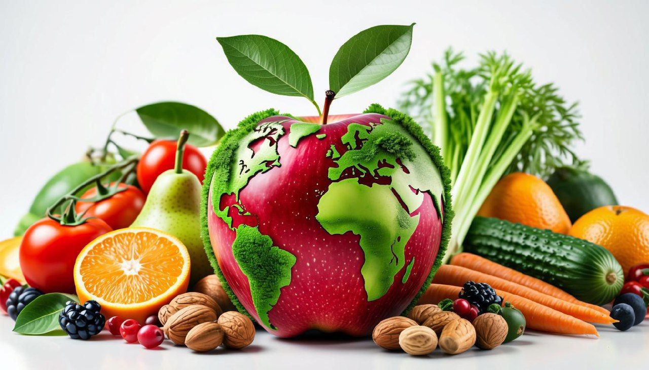 Будущее питания: вкусно, полезно и безопасно для планеты. Иллюстрация: нейросеть