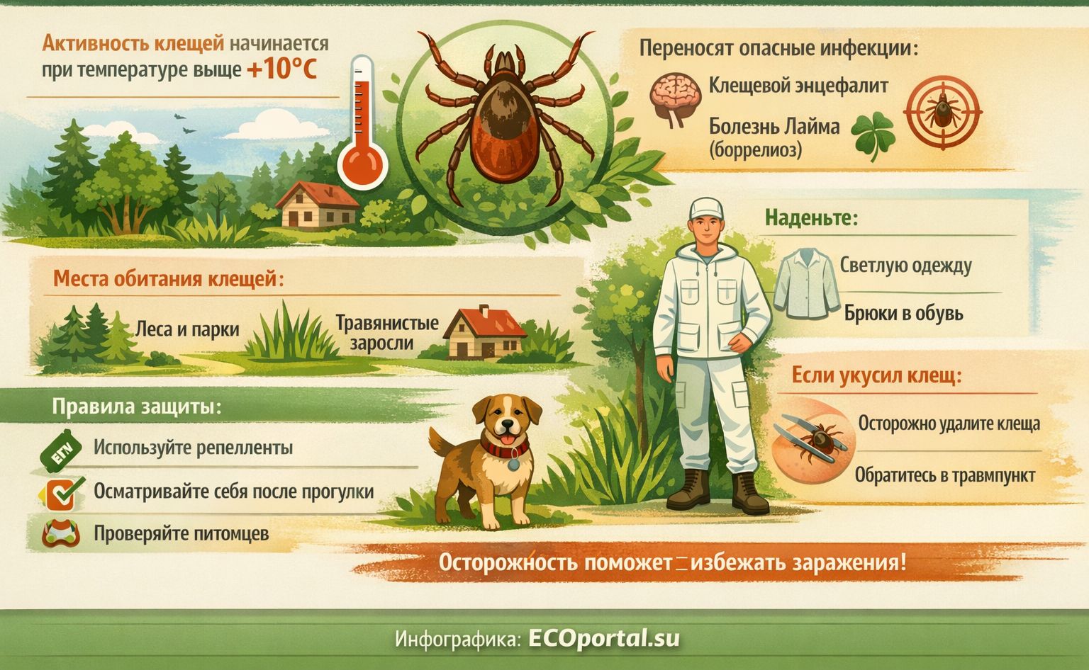 Правила, которые могут сделать отдых на природе безопасным. Иллюстрация: ECOportal.su