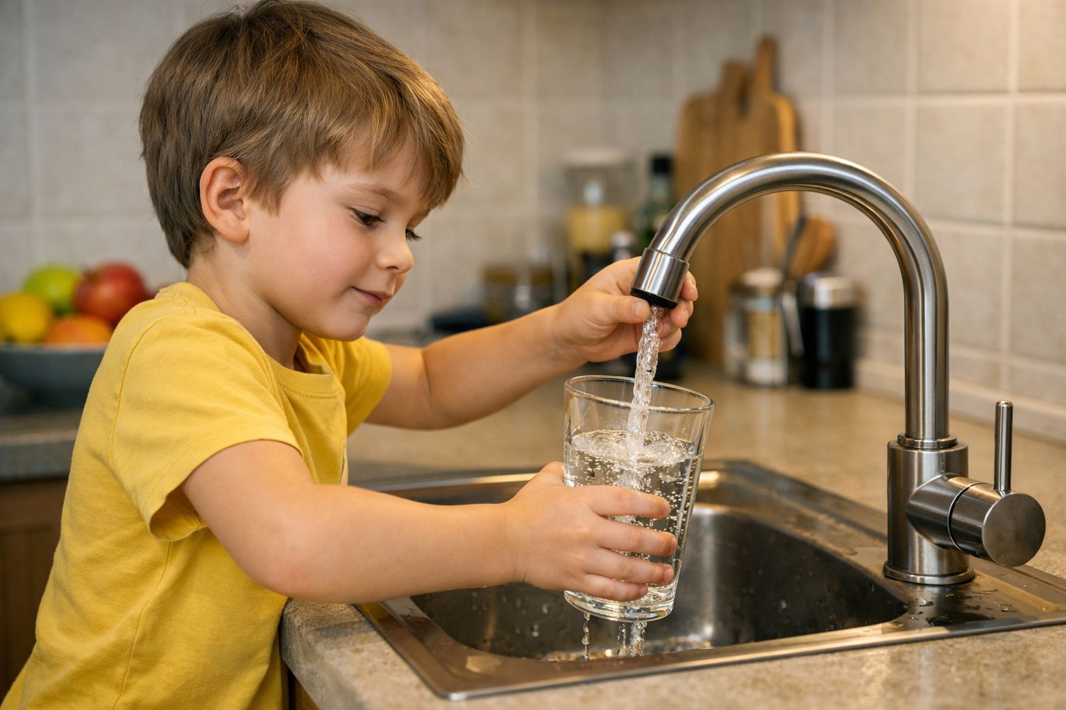 Пить воду прямо из-под крана небезопасно. Иллюстрация: ECOportal.su / ИИ