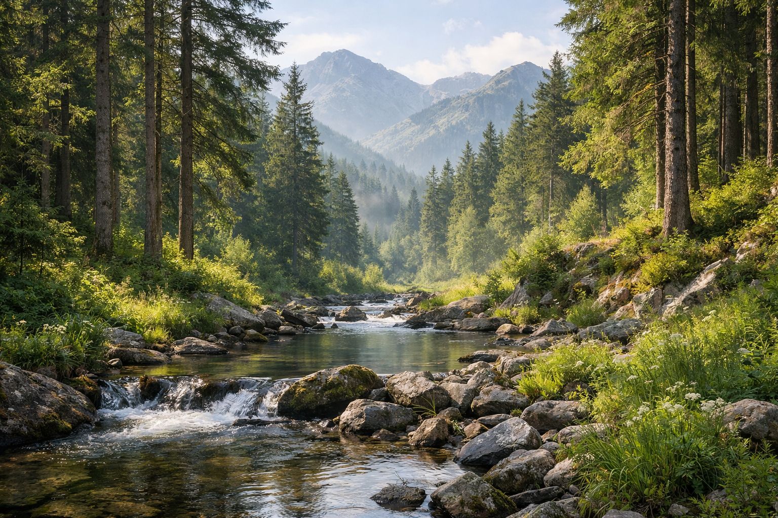 Типичный ландшафт особо охраняемой природной территории. Иллюстрация: ECOportal.su / ИИ
