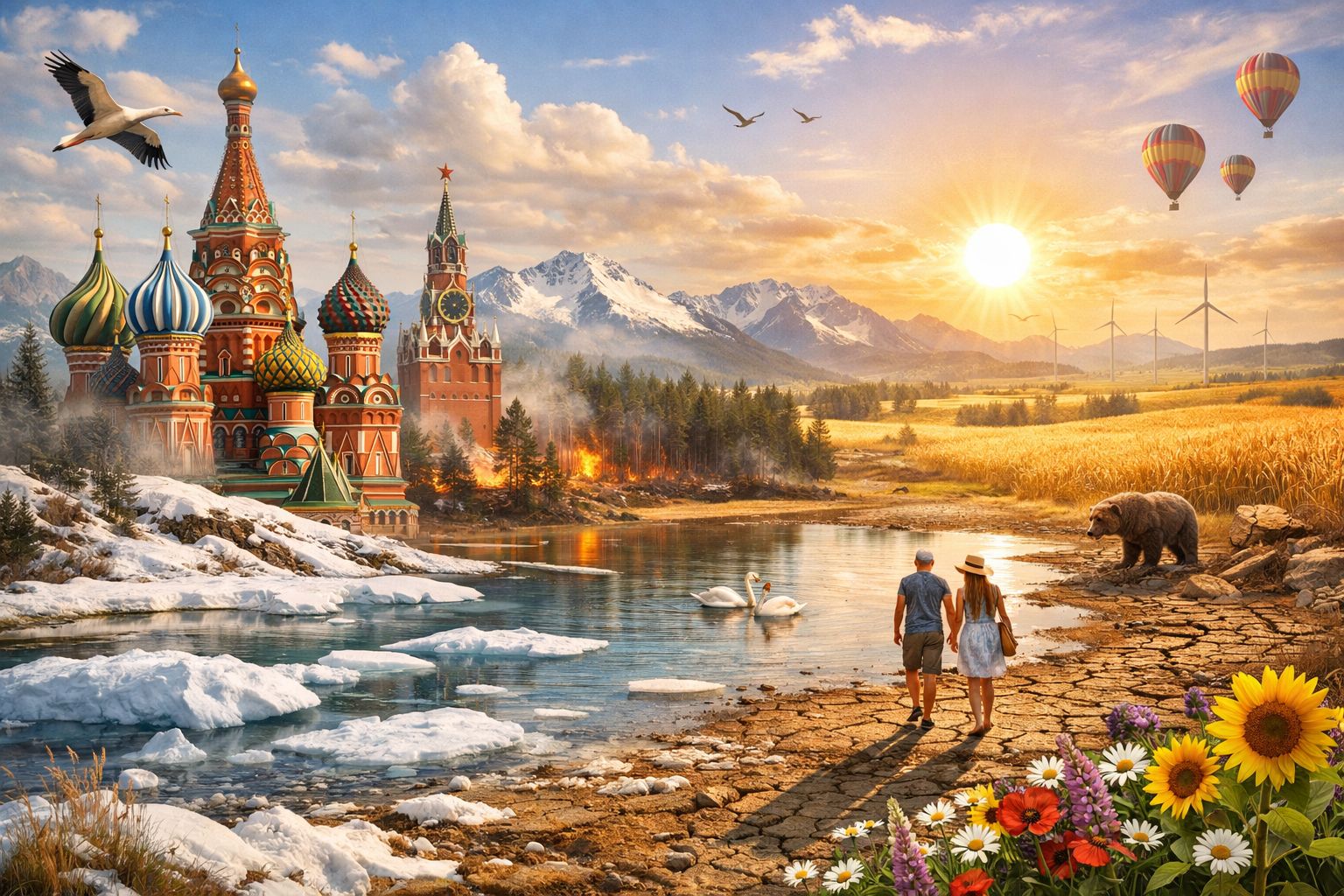 Арктика в России теплеет быстрее, чем в других странах. Иллюстрация: ECOportal.su / ИИ