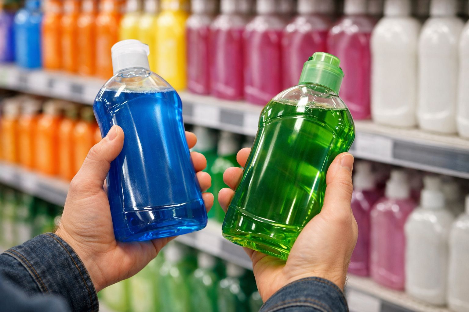 Российские потребители при выборе моющих продуктов чаще обращают внимание на стоимость, а не на экологичность. Иллюстрация: ECOportal.su / ИИ