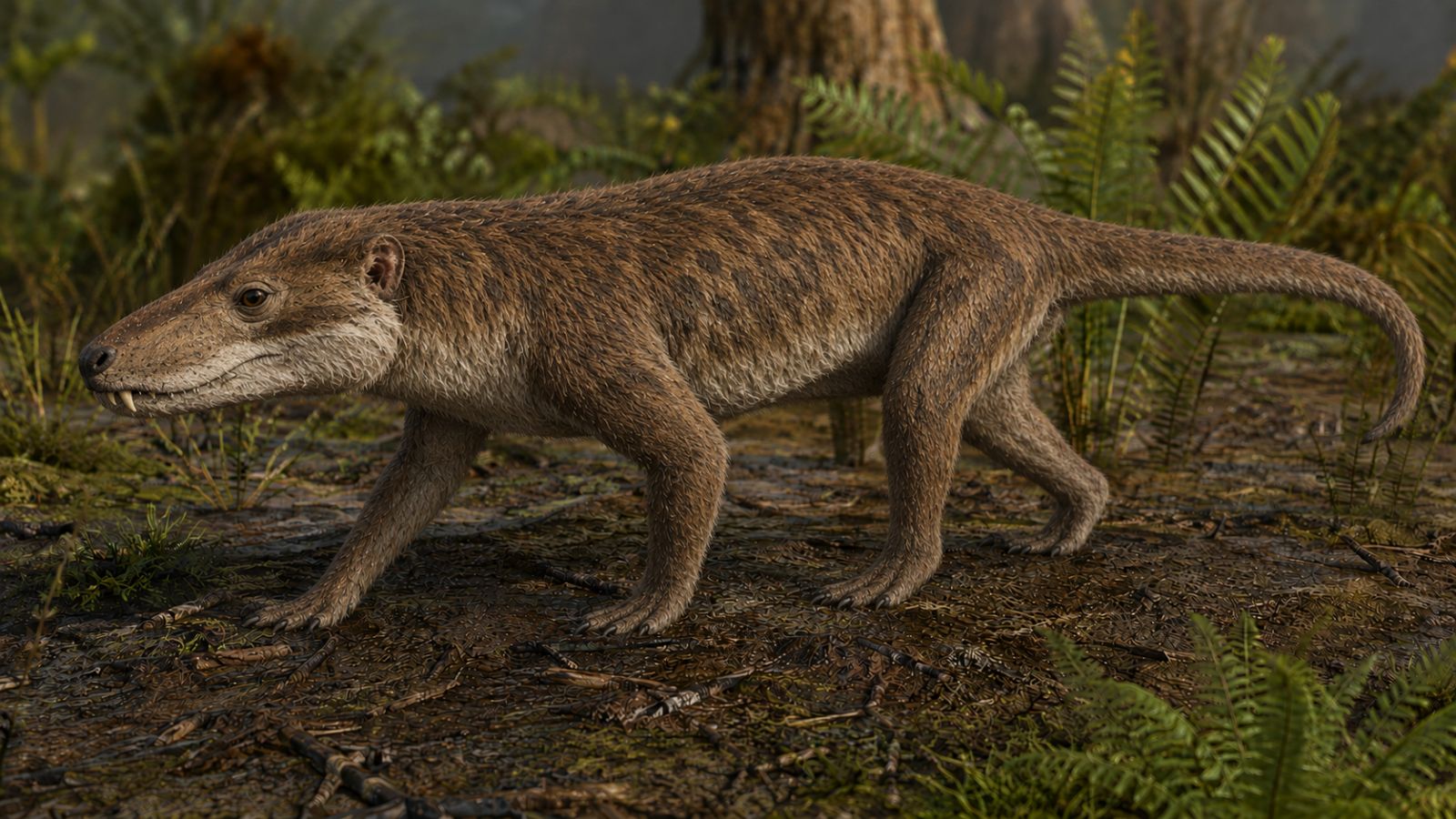 Реконструкция Chiniquodon theotonicus. Иллюстрация: ECOportal.su / ИИ