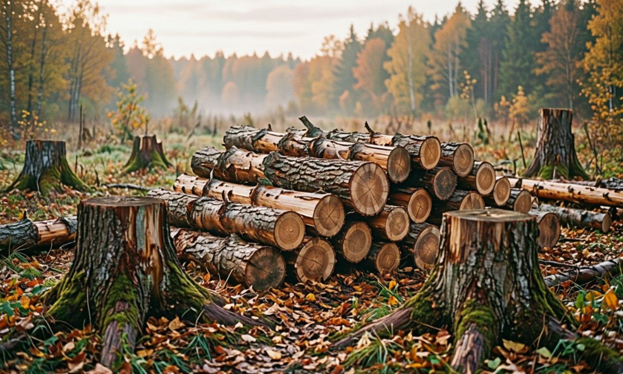 Лесозаготовители обсудили двойную ответственность за ущерб природе. Иллюстрация: ECOportal.su / ИИ