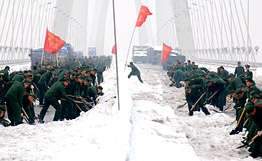 Почти 130 человек погибли во время снегопадов в Китае. Фото: РИА Новости