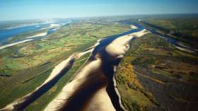 Якутские синоптики отмечают редкое явление на реке Лена. Фото: РИА Новости