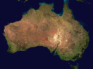 Австралия из космоса. Фото NASA