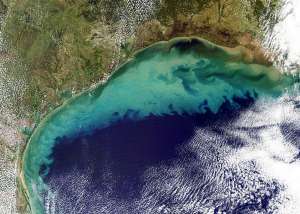 Мексиканский залив. Фото со спутника