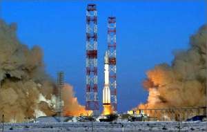 Запуск ракеты с космодрома Байконур. Фото: http://ferghana.ru