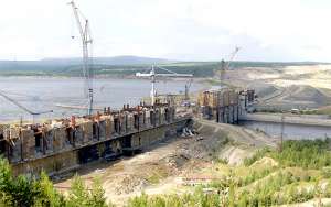 Плотина Богучанской ГЭС. Фото: http://www-sbras.nsc.ru