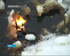 На берегах реки Уфы обнаружены нефтяные пятна. Фото: Вести.Ru