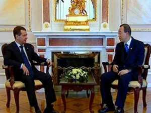 Дмитрий Медведев и Пан Ги Мун. Фото: http://1tv.ru