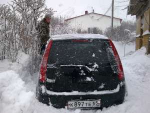 Снегопад на сахалине. Фото: http://drive2.ru