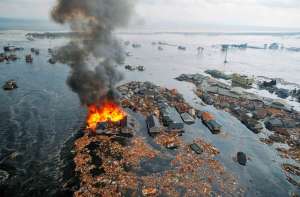 Последствия цунами в Японии. Фото: http://katastrofy.biz