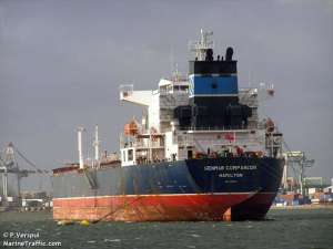 Танкер компании Genmar терпит бедствие невдалеке от берегов Северной Ирландии. Фото: http://www.marinetraffic.com