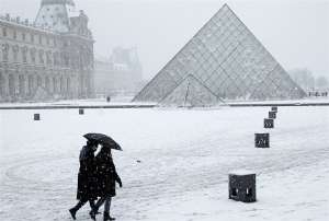 Снегопад во Франции. Фото: http://loveopium.ru